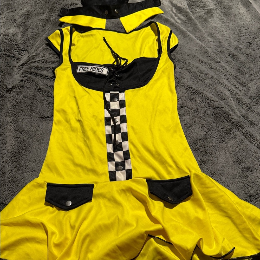 Yellow Race Car Driver Costume